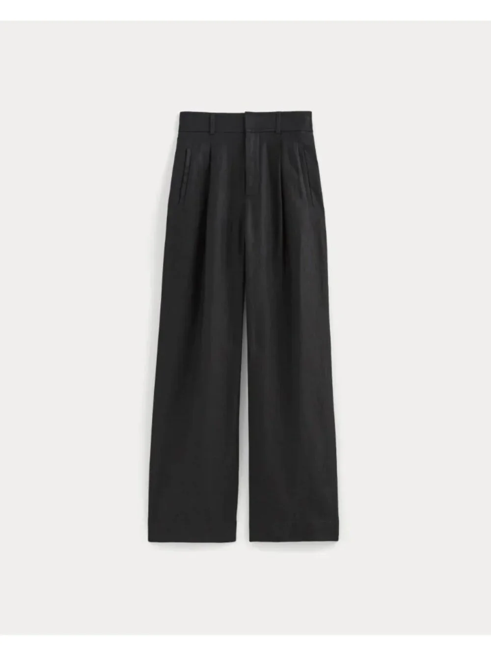Everlane The Linen Way-High Drape Pants in Black 2 Short New Womens Dressy Trous